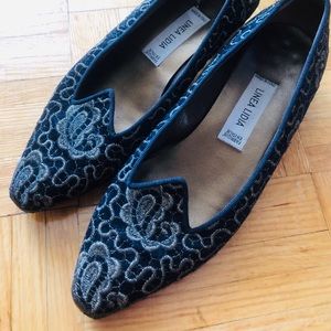 Cut shoes with golden lace, made in Italy Sz 8.5